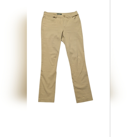 Ralph Lauren Tan Stretch Jeans | Size 6 | Medium Rise - Picture 2 of 11